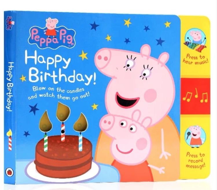 Peppa Pig Happy Birthday Light & Sound Book + Record message