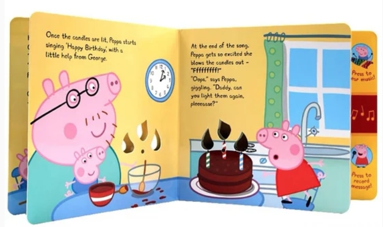 Peppa Pig Happy Birthday Light & Sound Book + Record message