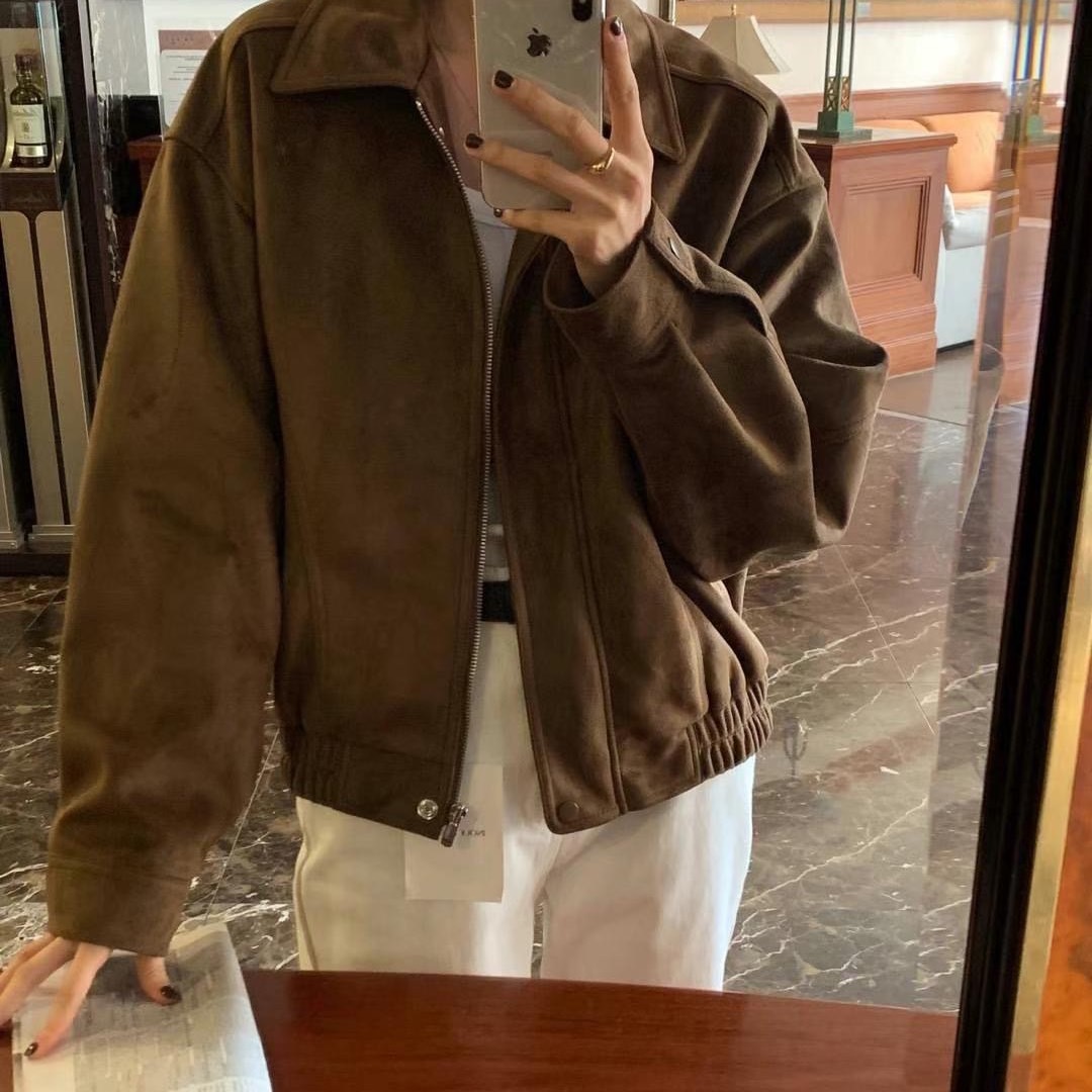 今年必收! 帥氣onni麂皮外套 現/預