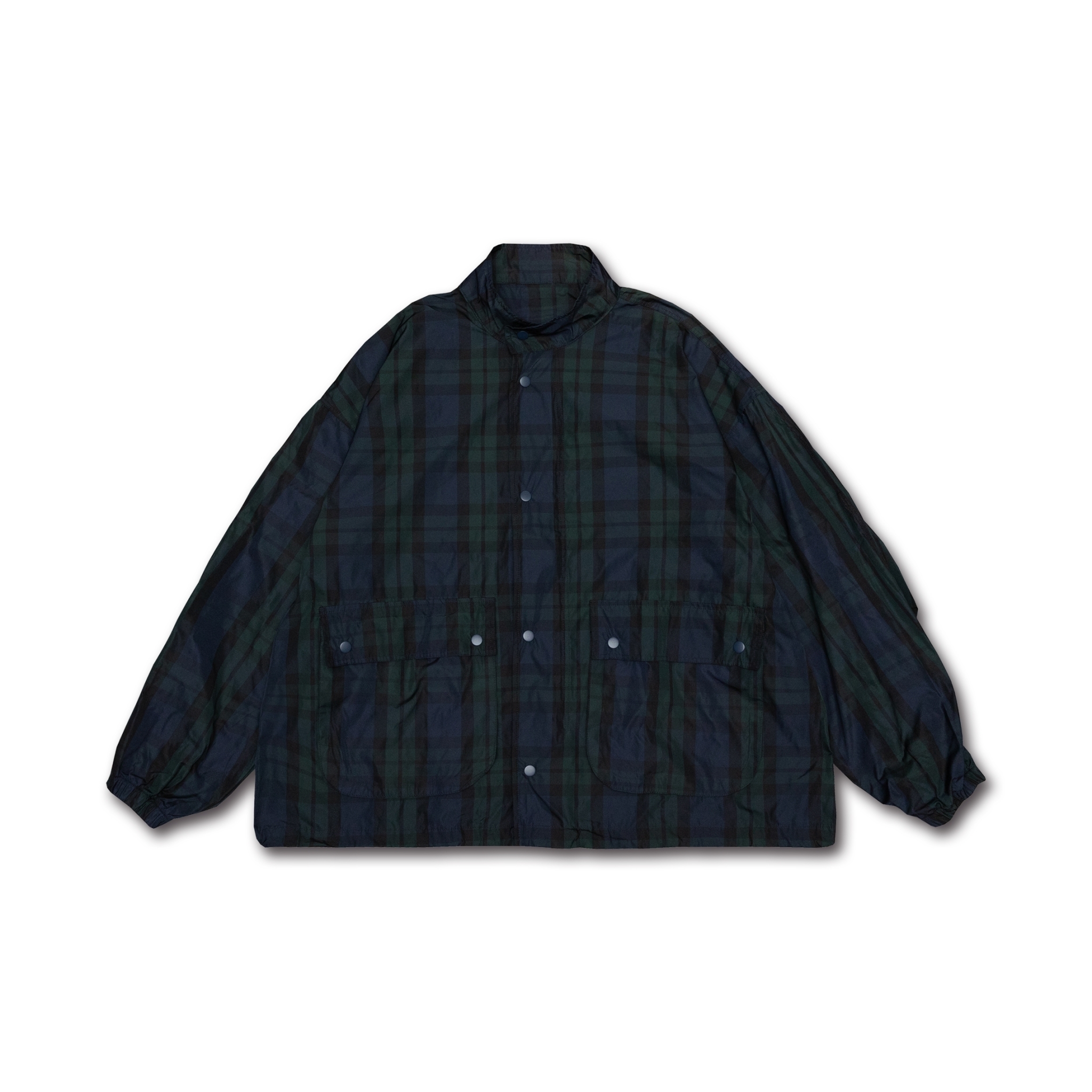 KOREA Odin 寬版格紋尼龍外套