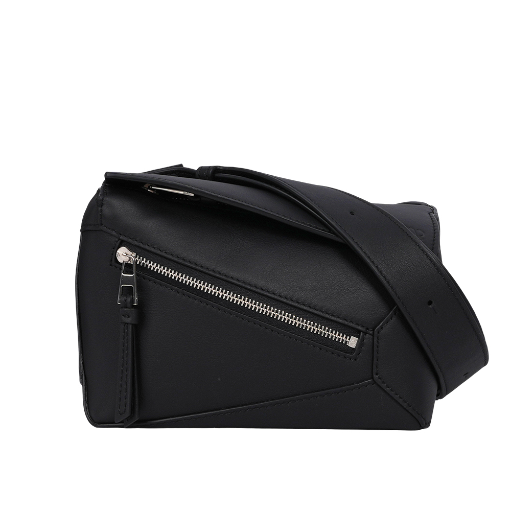 【LOEWE】Puzzle 經典小牛皮迷你腰包(黑色) B510EB1X03 1100