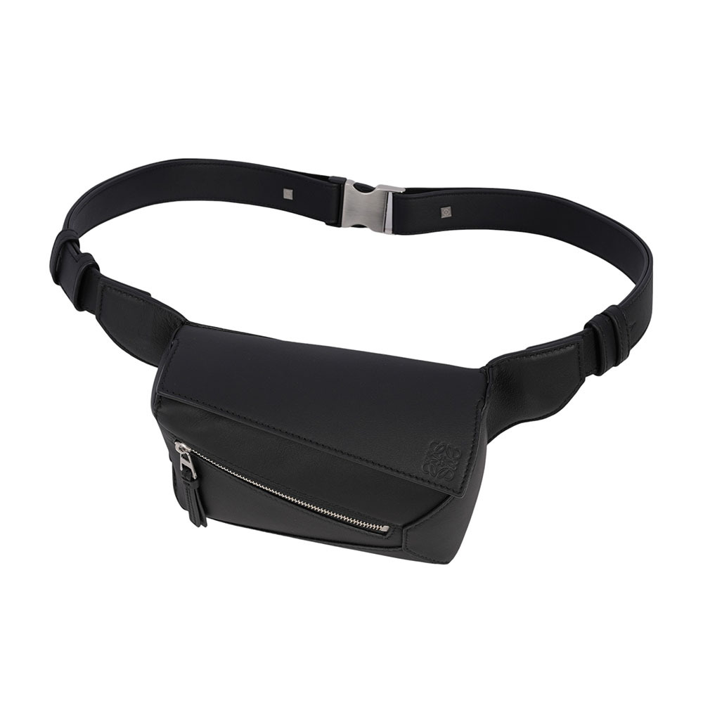 【LOEWE】Puzzle 經典小牛皮迷你腰包(黑色) B510EB1X03 1100