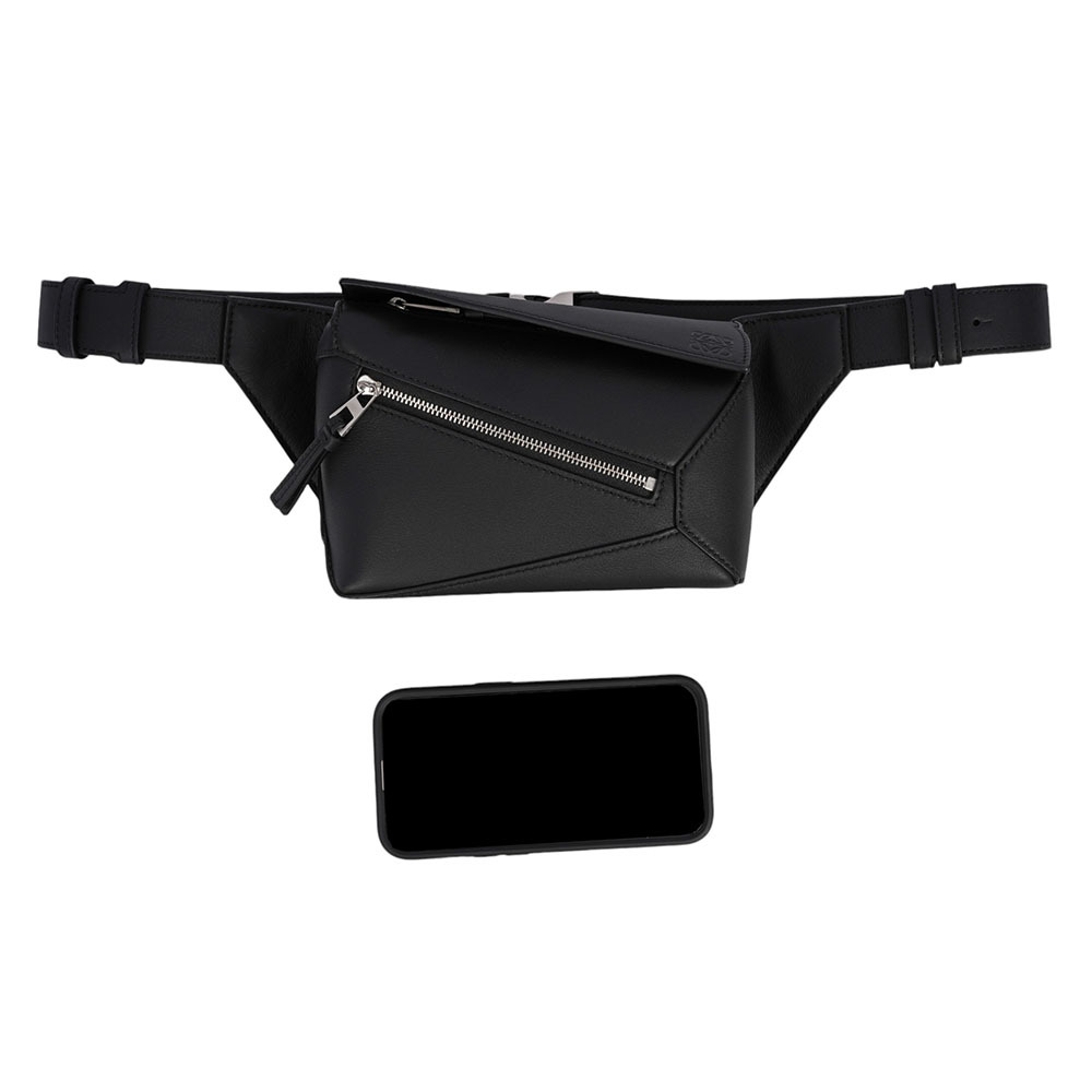 【LOEWE】Puzzle 經典小牛皮迷你腰包(黑色) B510EB1X03 1100