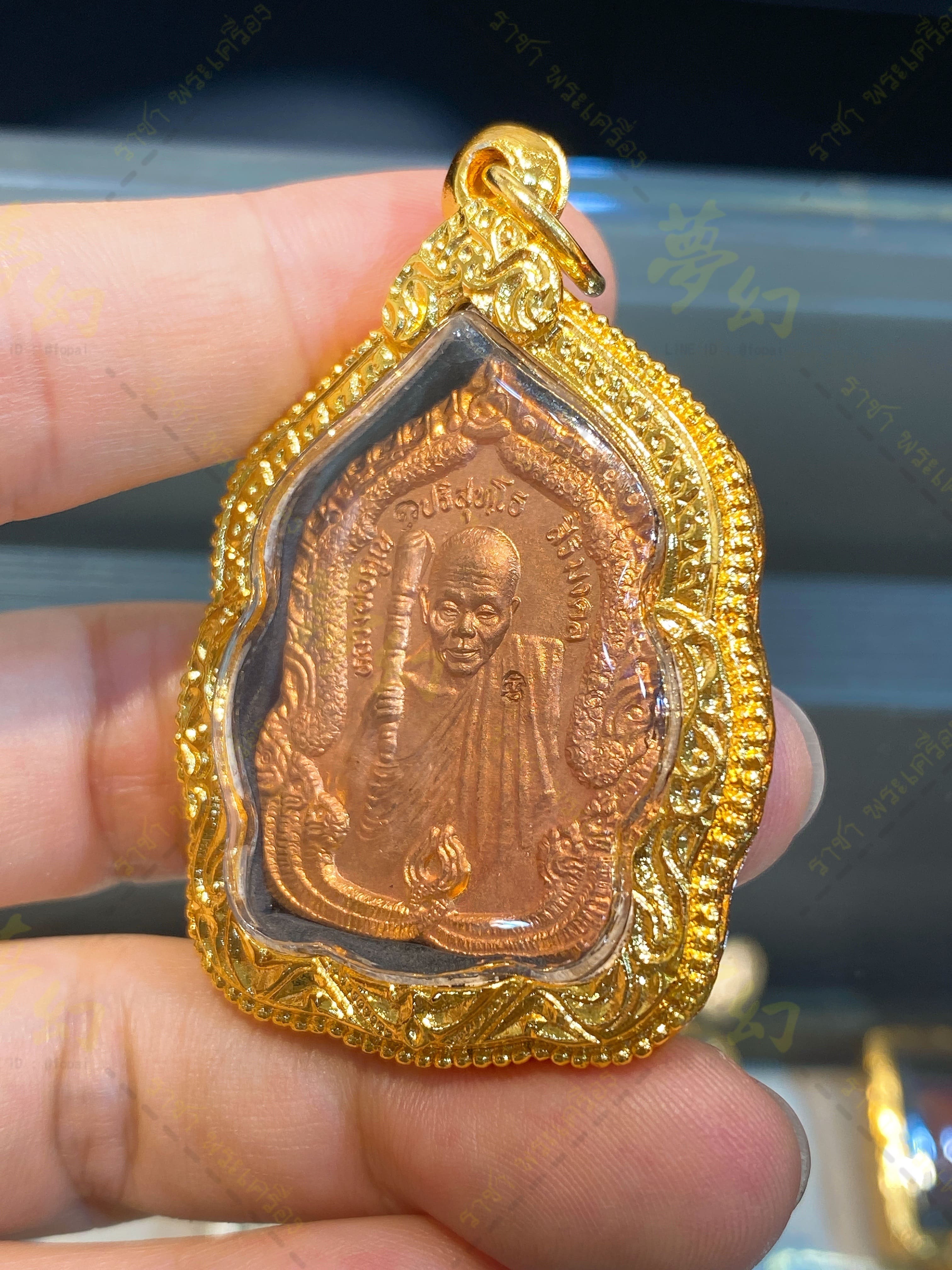 泰國活財神龍婆坤2536 吉祥撲頭自身每尊皆有獨立編號A13【夢幻佛牌】