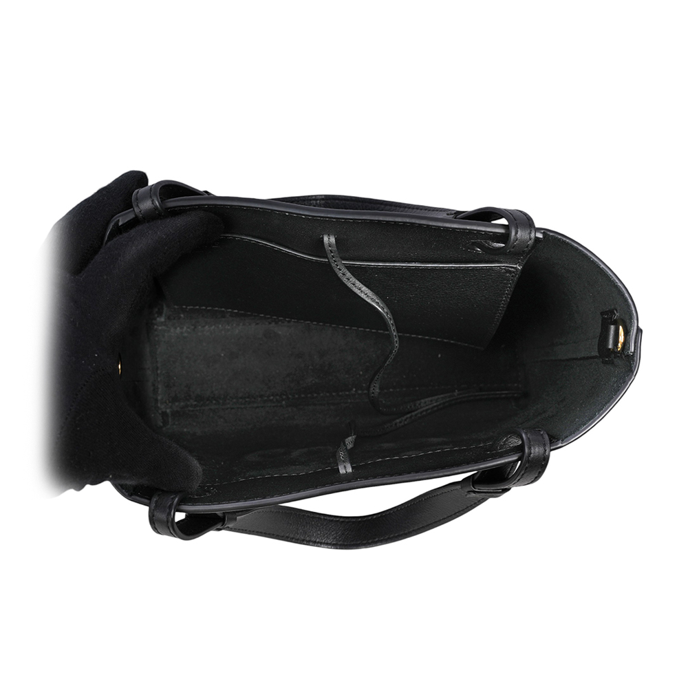 【LOEWE】Anagram 立體壓印牛皮迷你托特二用包(黑色) A717S74X05 1100