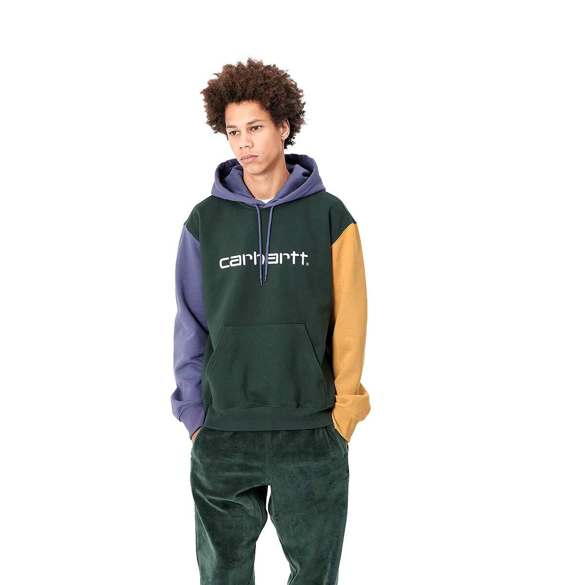 2021SS CARHARTT WIP TRICOL SWEATSHIRT HOODED 帽T 拼接 I028353 現貨