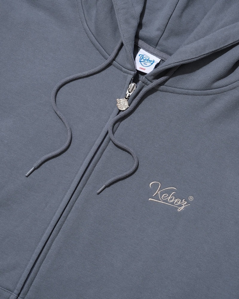 KEBOZ BB LOGO SWEAT FULL ZIP HOODIE