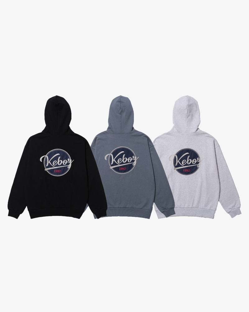 KEBOZ BB LOGO SWEAT FULL ZIP HOODIE