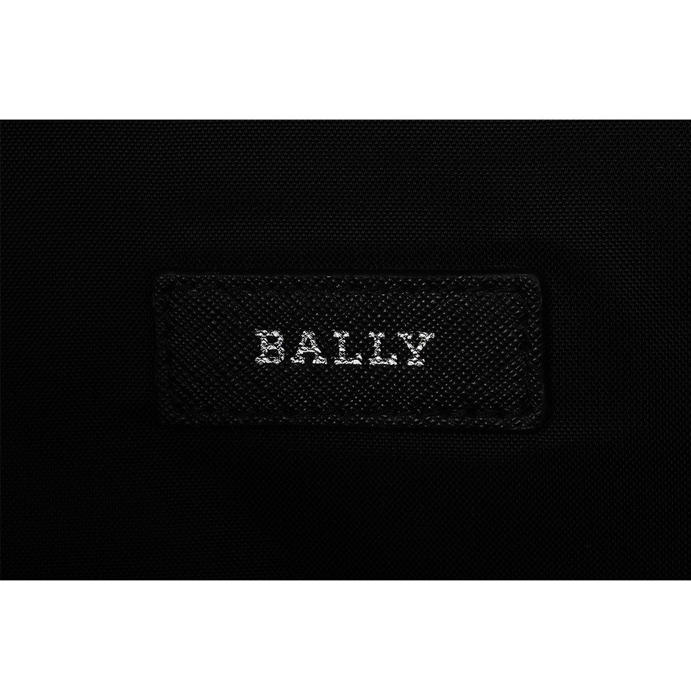 【BALLY】Nyck 浮雕橡膠標誌尼龍手提/斜背二用公事包(黑色) MAB00A NY076 U901P