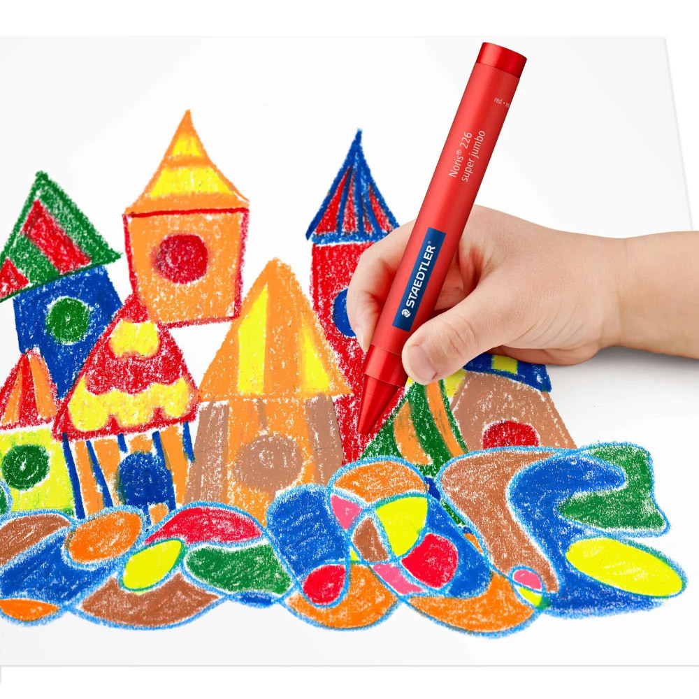 【STAEDTLER 施德樓】超寬兒童無毒油蠟筆8色組 MS226 NC8