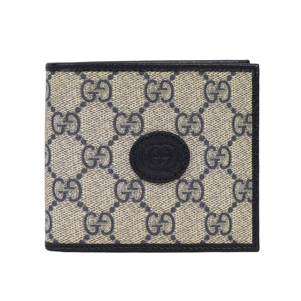 【GUCCI】Interlocking G Logo 對開8卡短夾