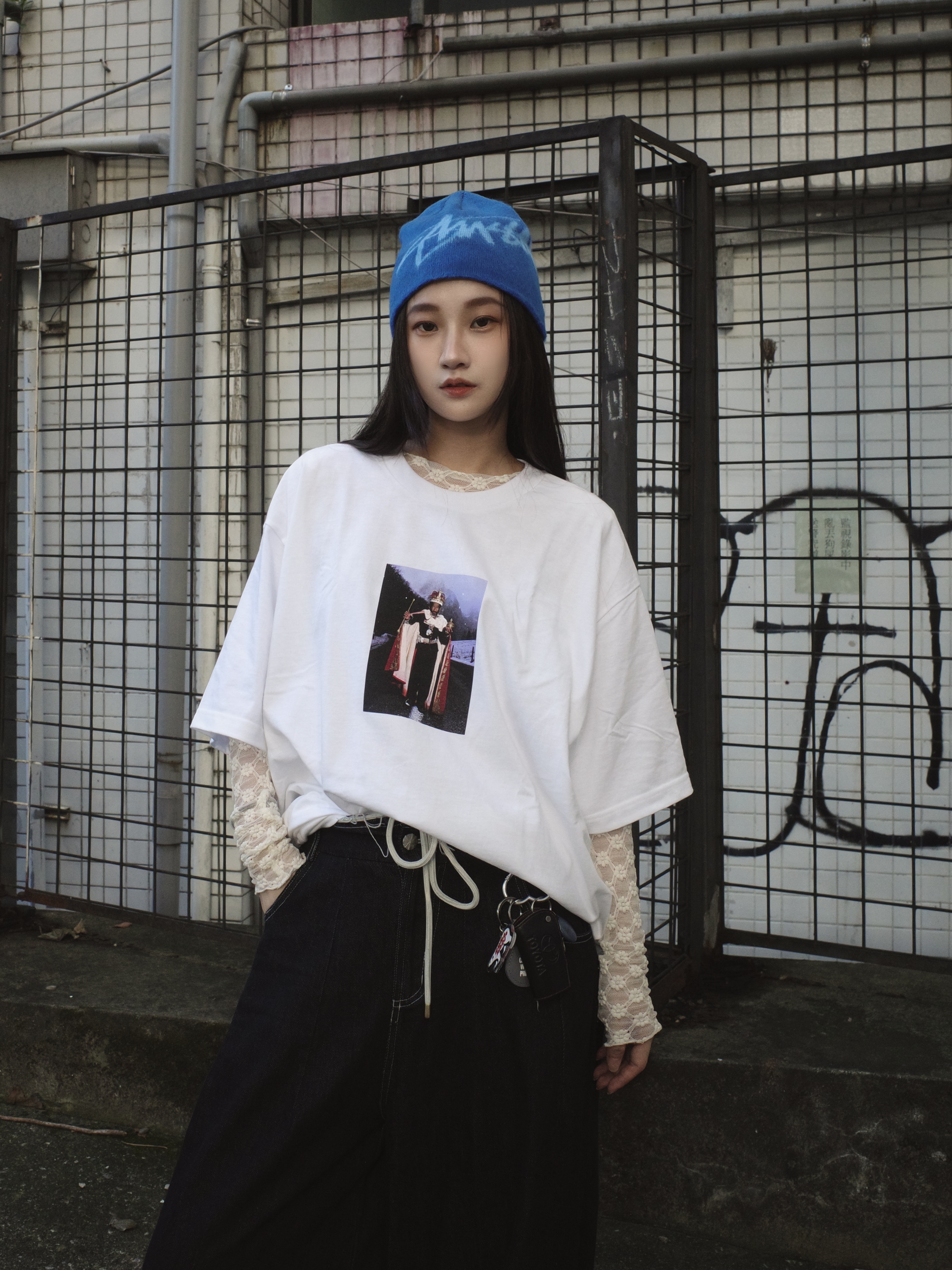 SUPREME MARTINE ROSE LSP 短袖 (黑/白)