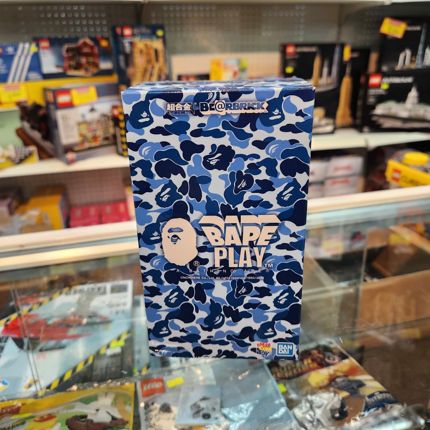 全新 MEDICOM TOY 超合金BE@RBRICK  BAPEPLAY BLUE  (4530956589404)