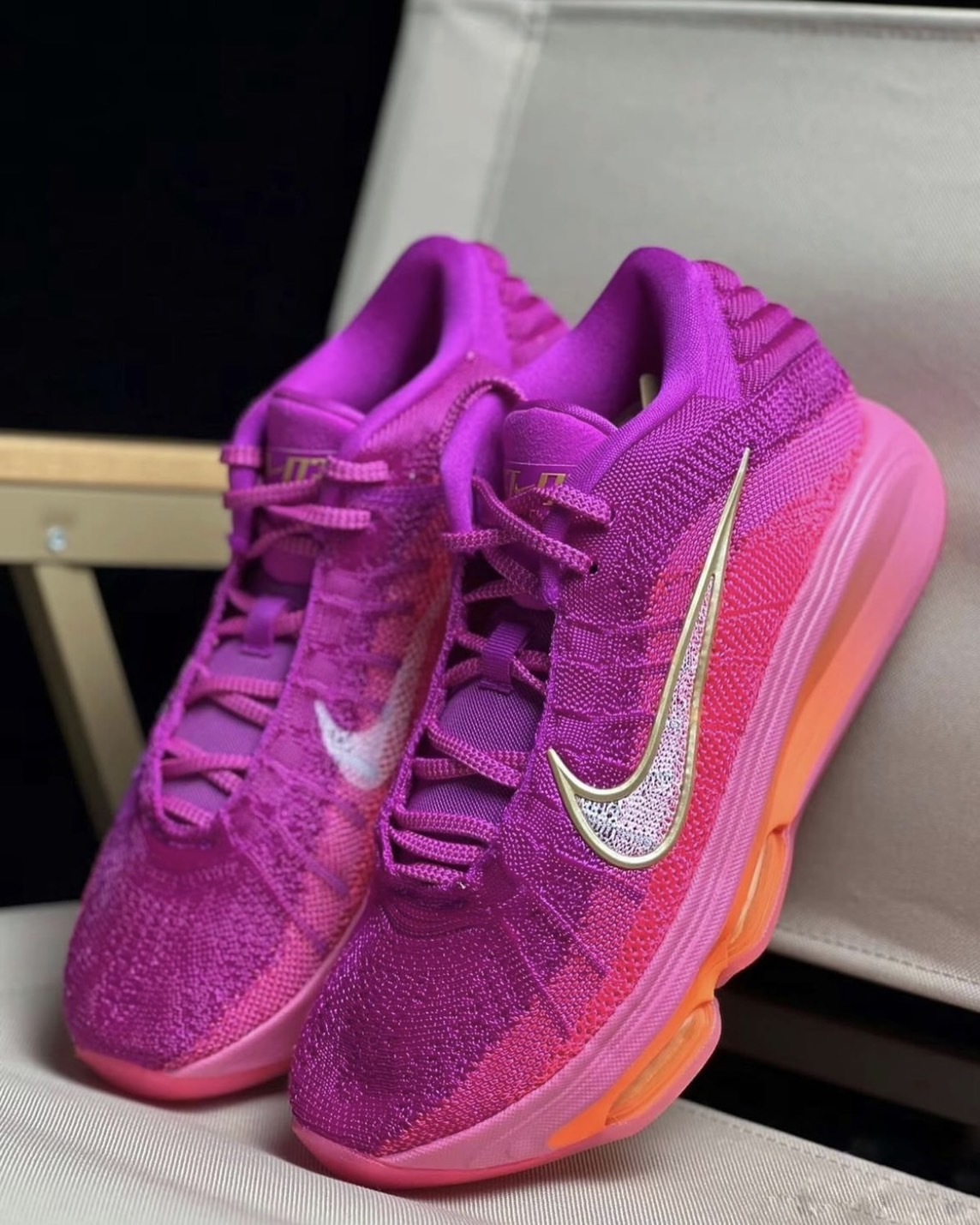 Nike GT Hustle 3 EP桃紅 粉紫 針織 氣墊緩震 實戰籃球鞋