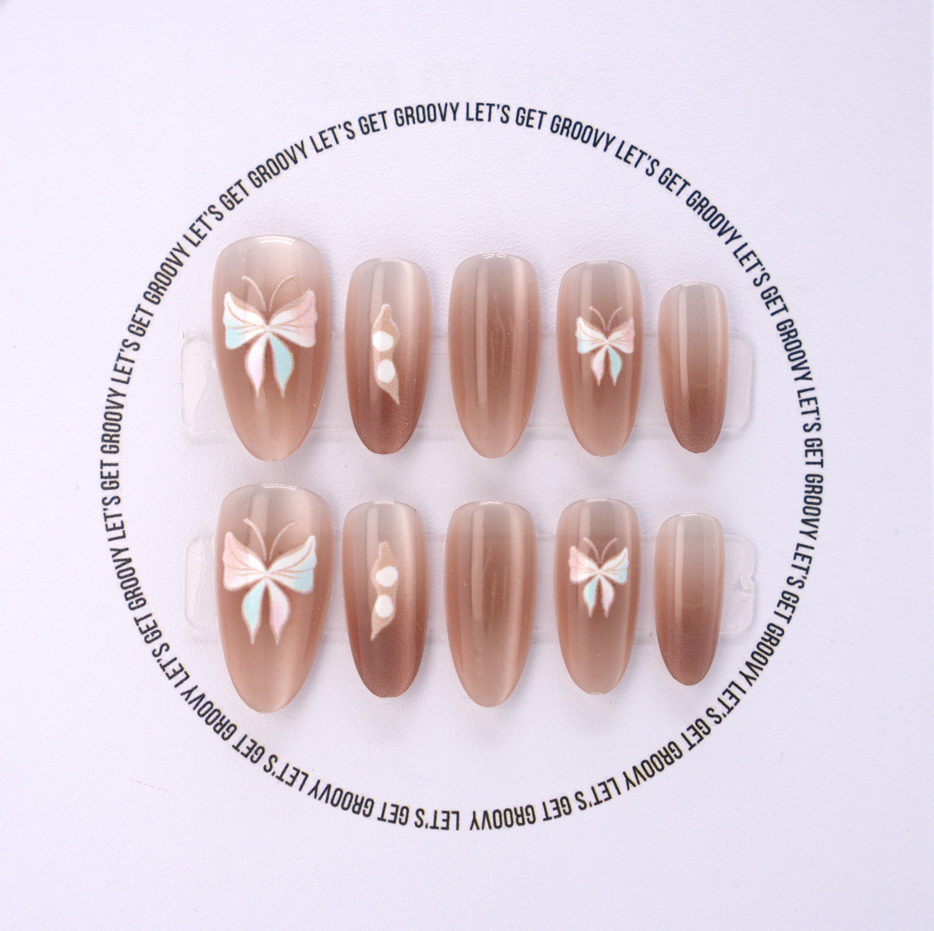 Slay ︳Light Brown。Colourful Butterfly