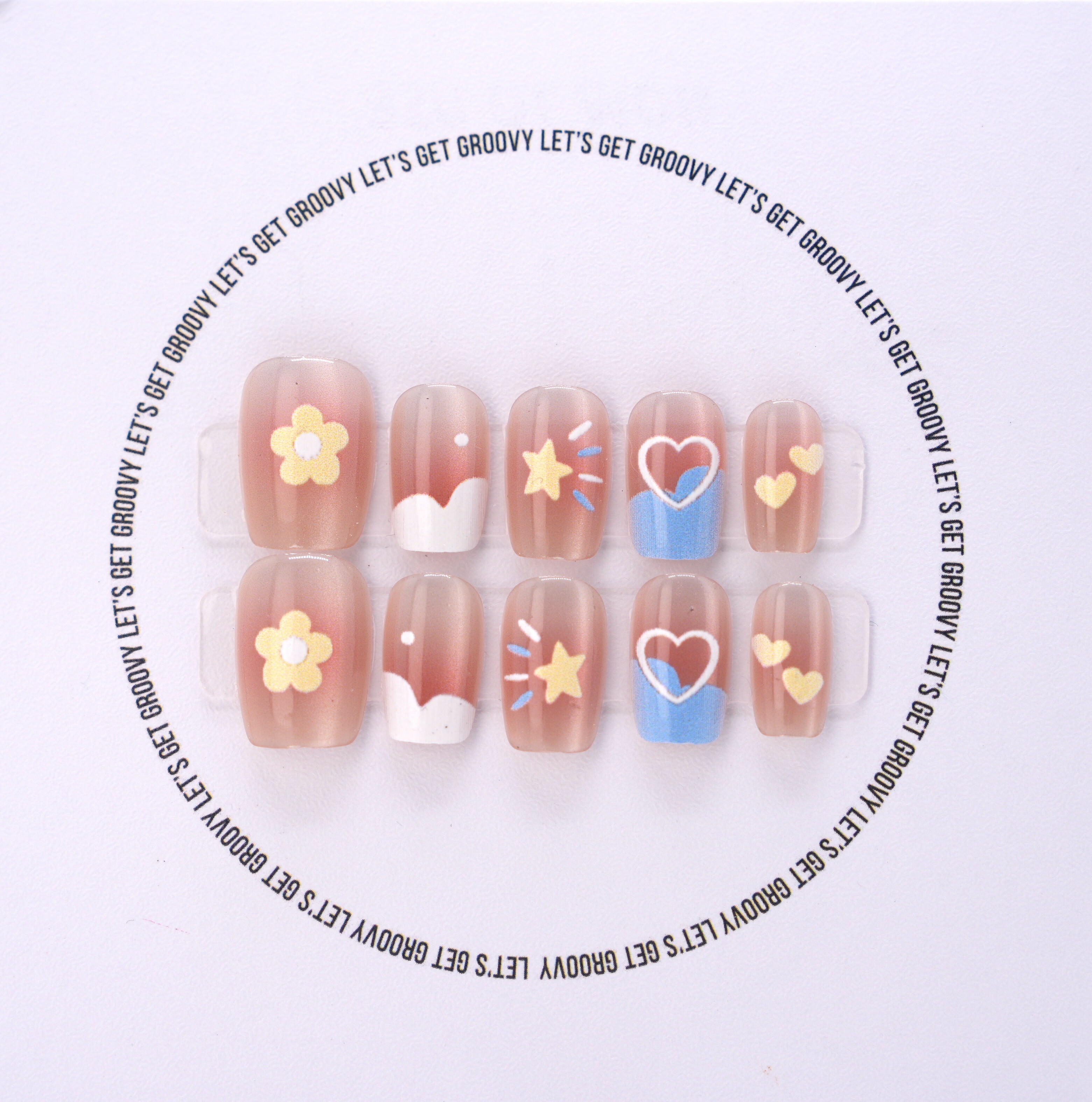 Slay | Nude Color with Pastel Color Pattern