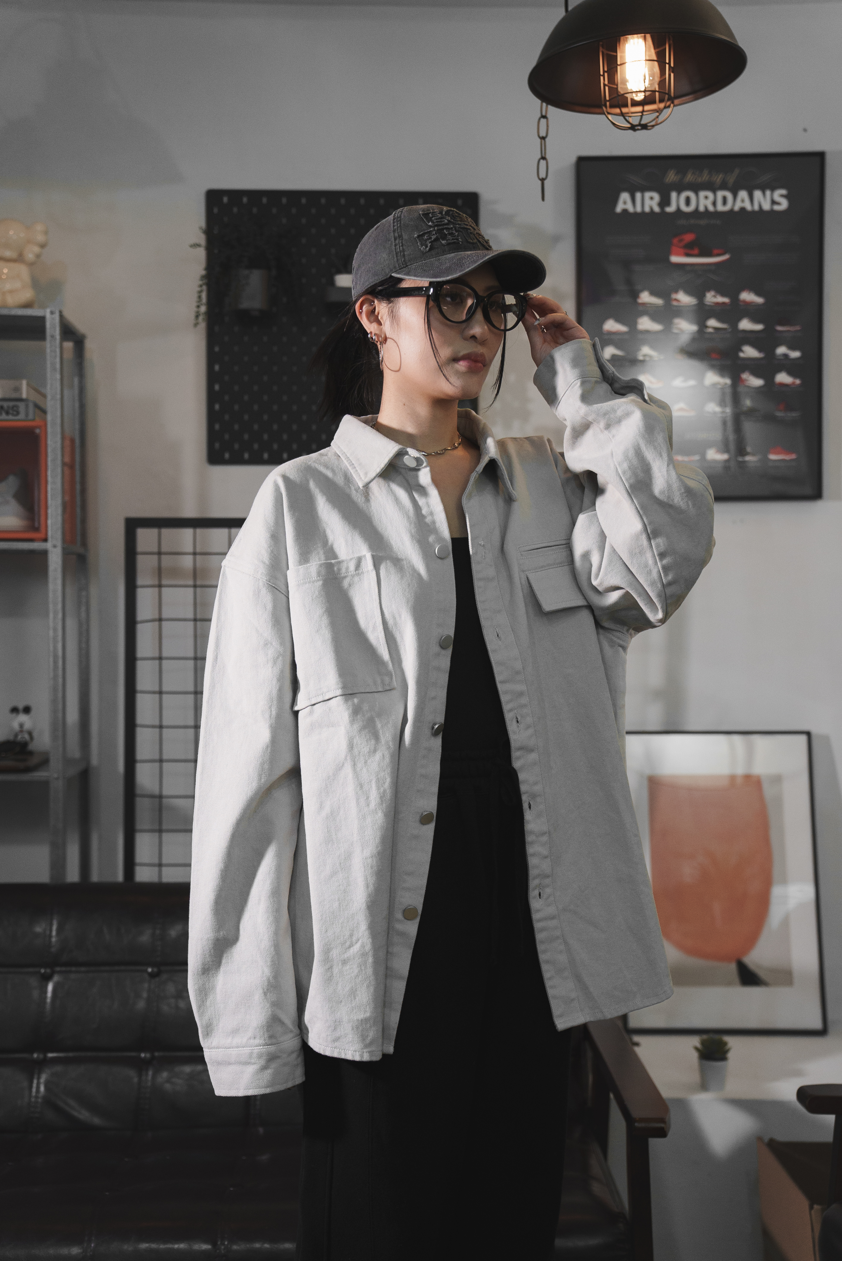 【Focus Store】現貨秒發 EGO FETCH Over Shirt Jacket 純色多口袋工裝襯衫式夾克 PH1-23SSTJK0018