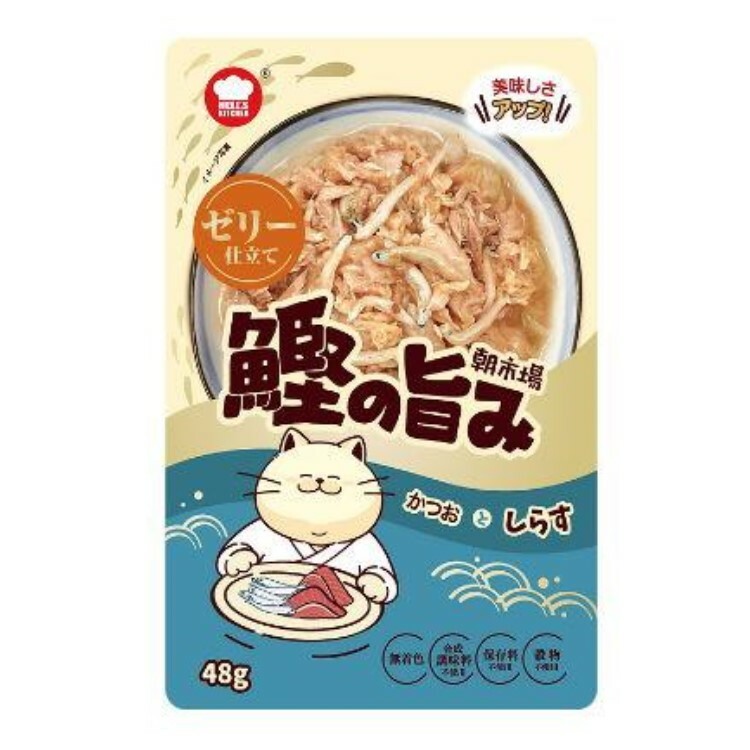 Hell's Kitchen 朝市埸 鰹魚 白飯魚濕糧48g