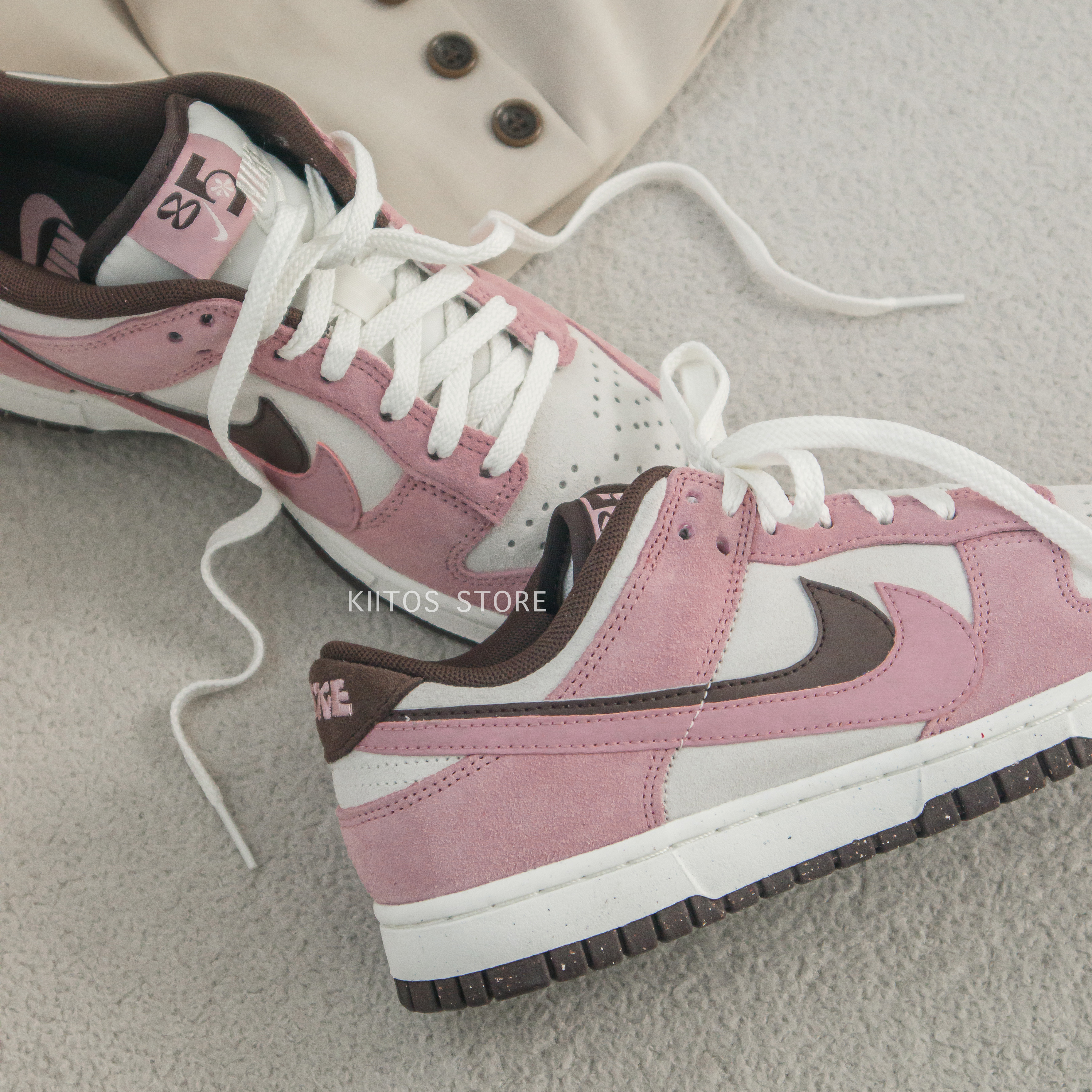 現貨  Nike Dunk Low 85 雙勾 解構 麂皮 草莓可可 HV1799-161