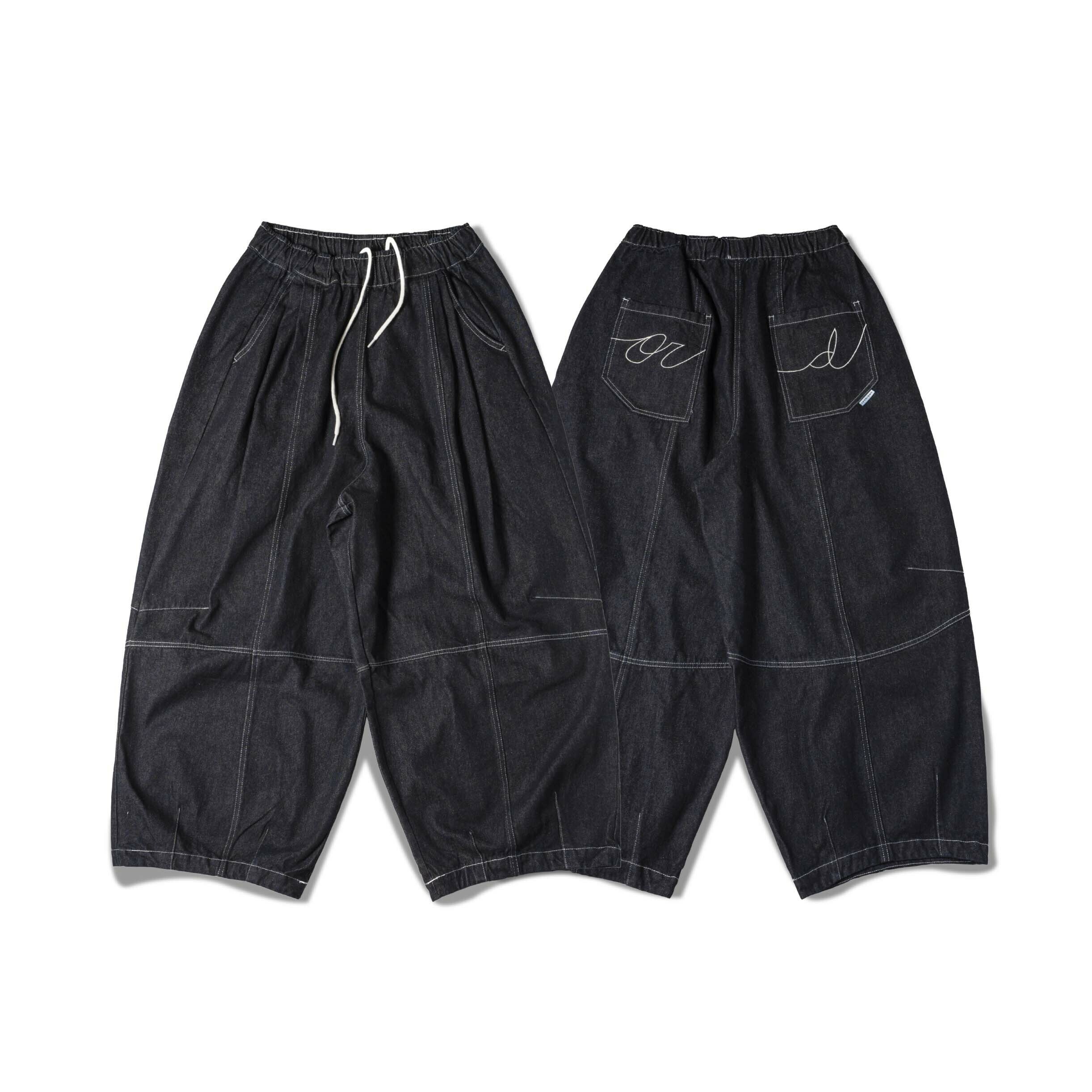 ORDINARY 單寧剪裁錐型燈籠褲