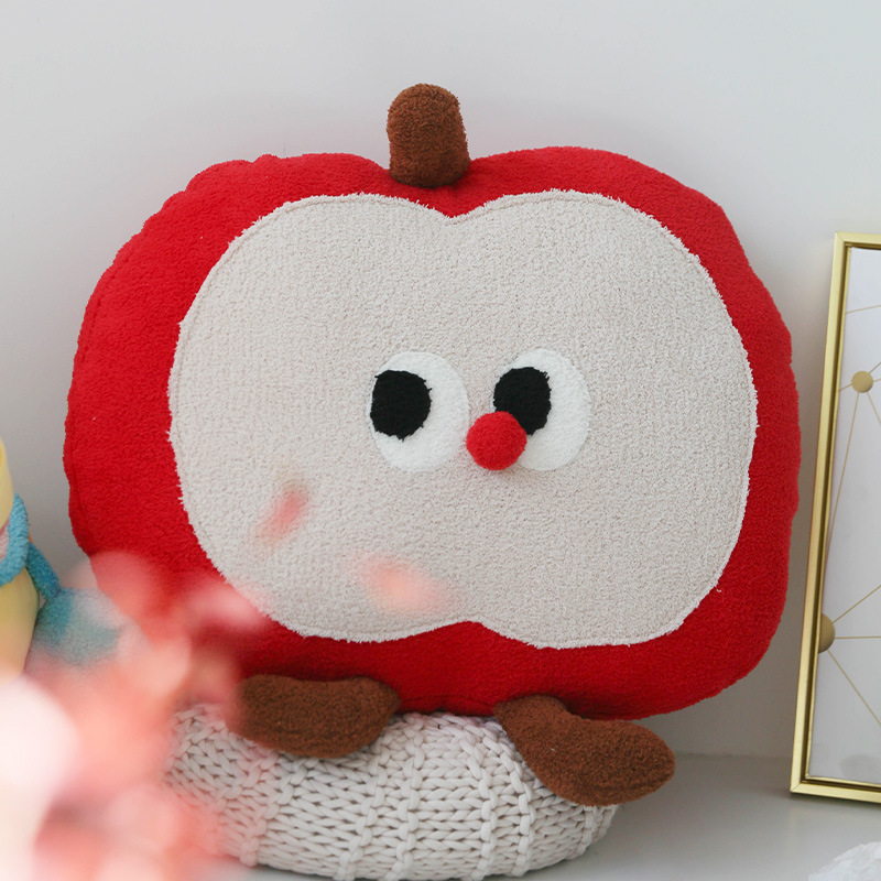 《4928》ins可愛大眼睛紅蘋果抱枕