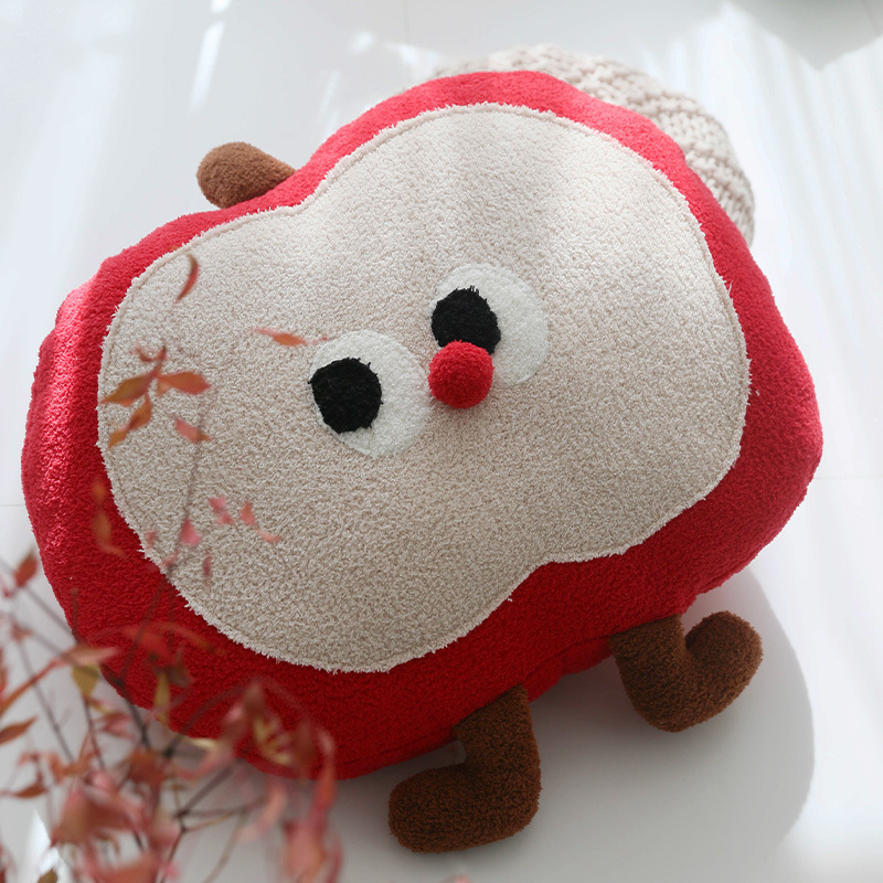 《4928》ins可愛大眼睛紅蘋果抱枕