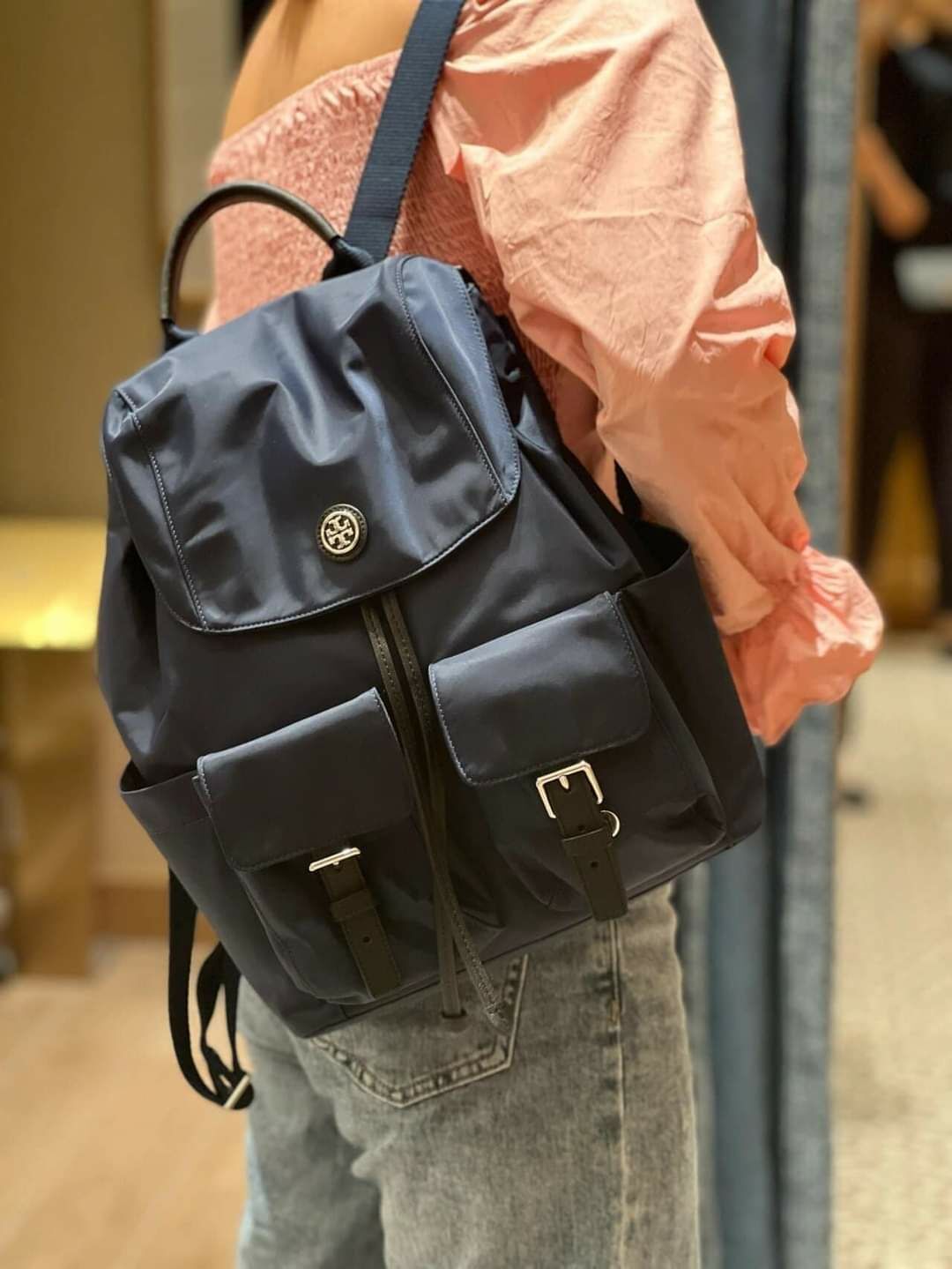 Tory Burch Virginia Backpack降落傘物料尼龍背包