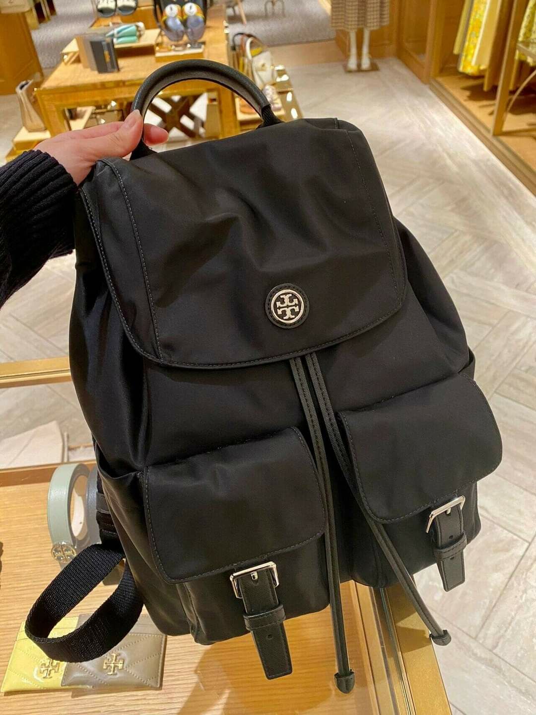 Tory Burch Virginia Backpack降落傘物料尼龍背包
