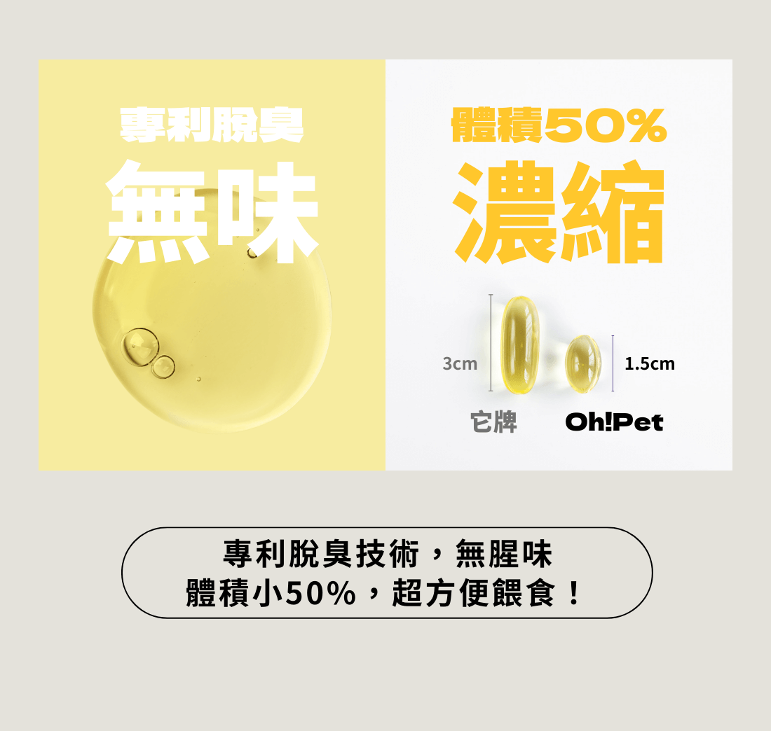Oh!Pet魚油無腥味體積小方便餵食
