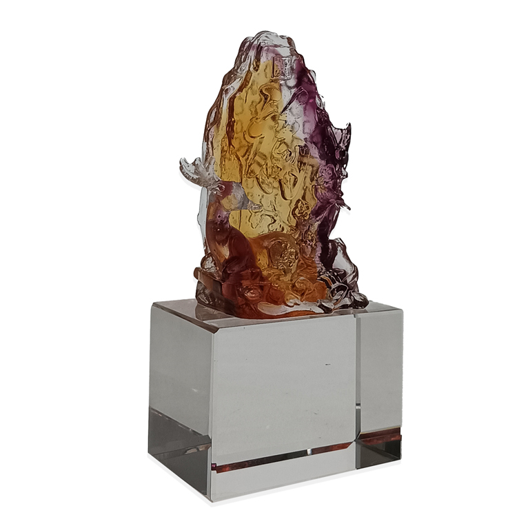 鹿港窯禮品館│居家開運琉璃一路福運擺飾 -祝福與吉祥的完美選擇