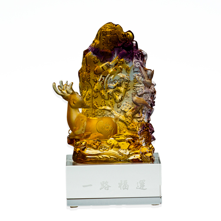 鹿港窯禮品館│居家開運琉璃一路福運擺飾 -祝福與吉祥的完美選擇