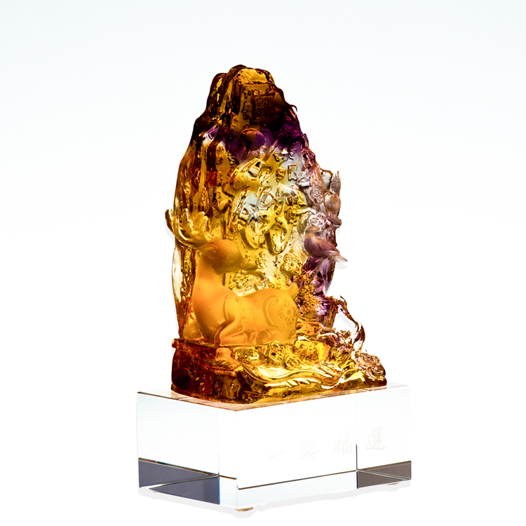 鹿港窯禮品館│居家開運琉璃一路福運擺飾 -祝福與吉祥的完美選擇