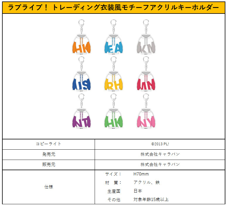 「ACG.GO」「預購」日版 Love Live! 鎖匙扣