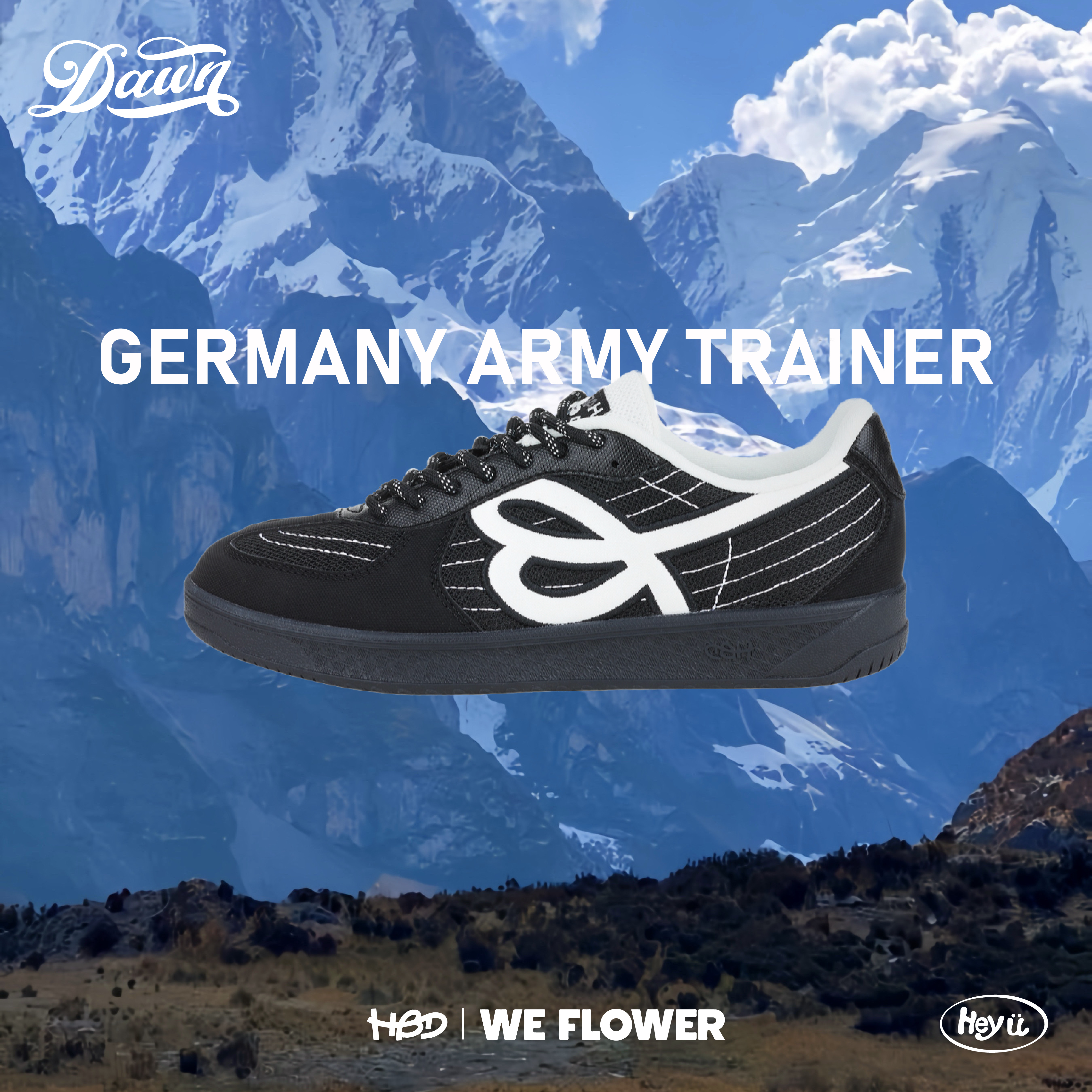 HBD X WE FLOWER Germany Army Trainer（黑）