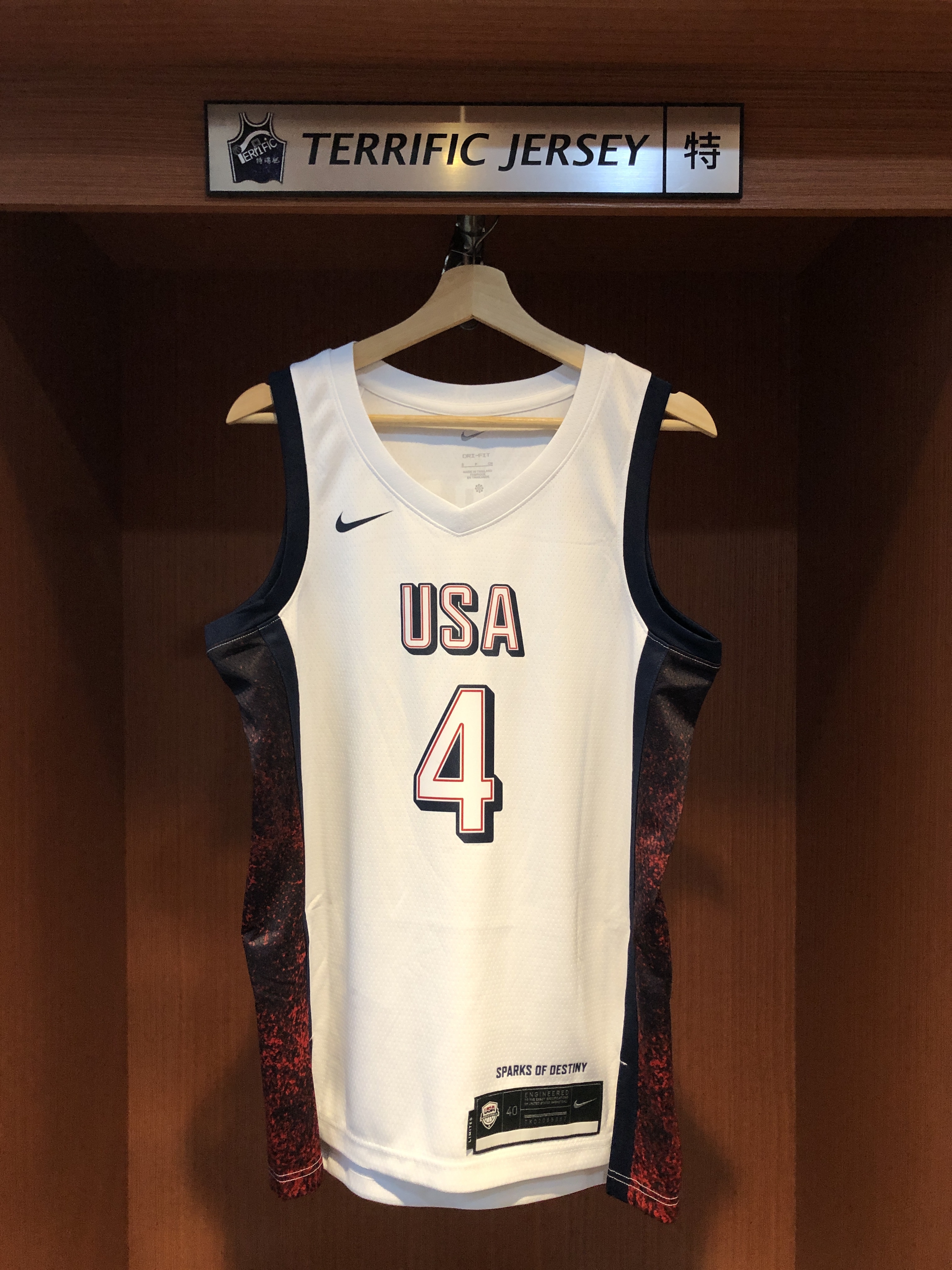 NBA球衣 Stephen Curry 巴黎奧運 USA 美國隊 白 Nike Swingman 球迷版 熱轉印 全新