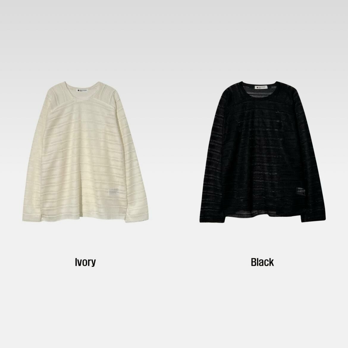 淨色橫紋長袖衫 D.B.Y.M-042T