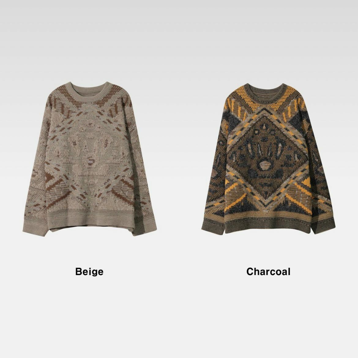 圓領圖案針織衫 D.B.Y.M-051T