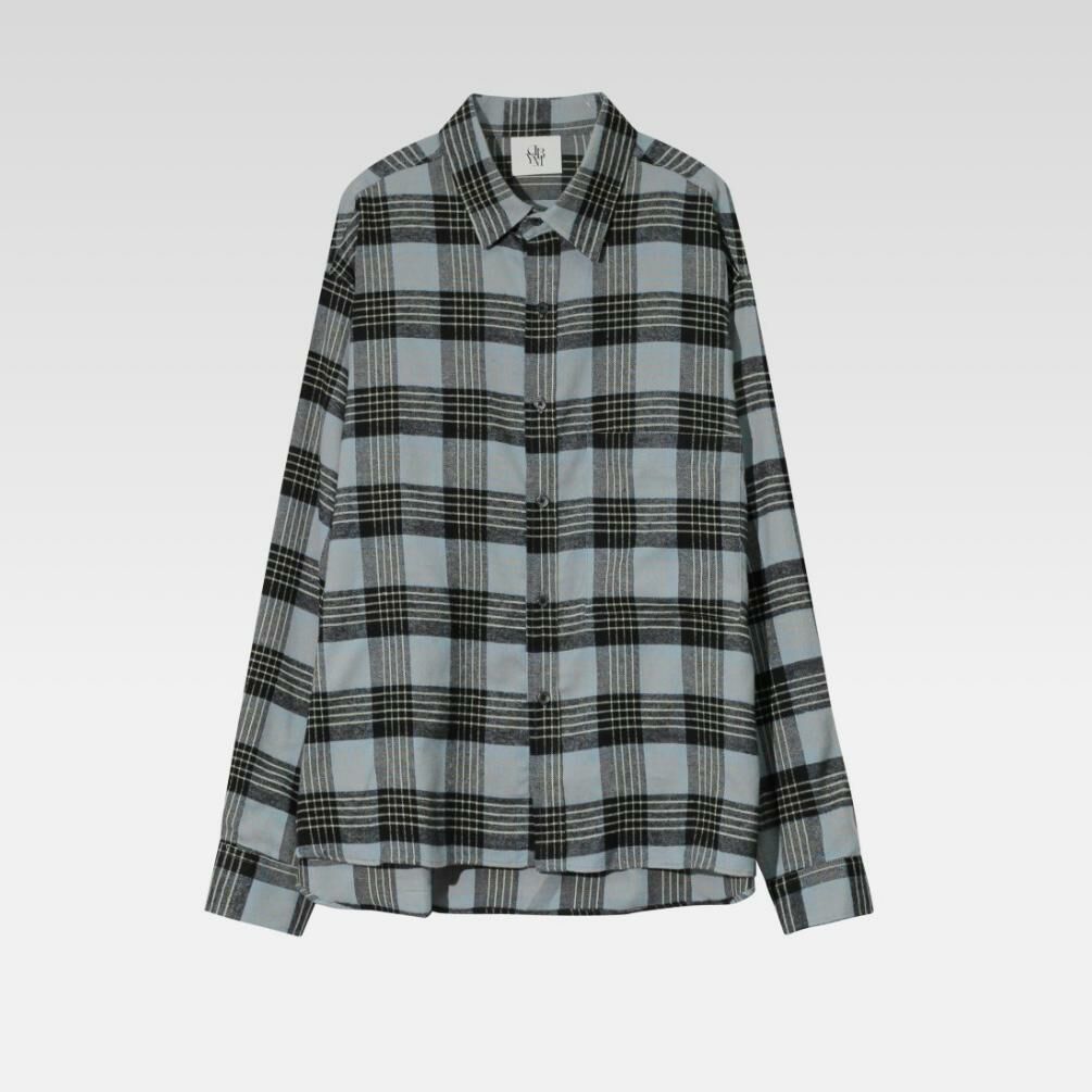 格仔長袖恤衫 D.B.Y.M-052S