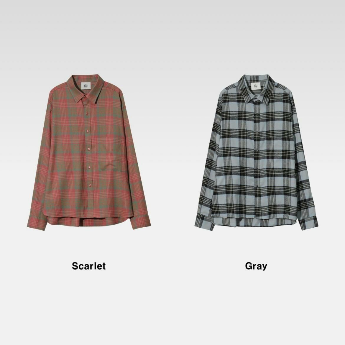 格仔長袖恤衫 D.B.Y.M-052S