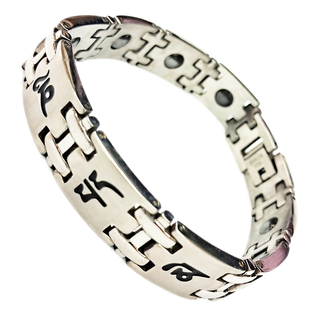 六字大明咒{磁石能量手鍊}特大A【十方】125069