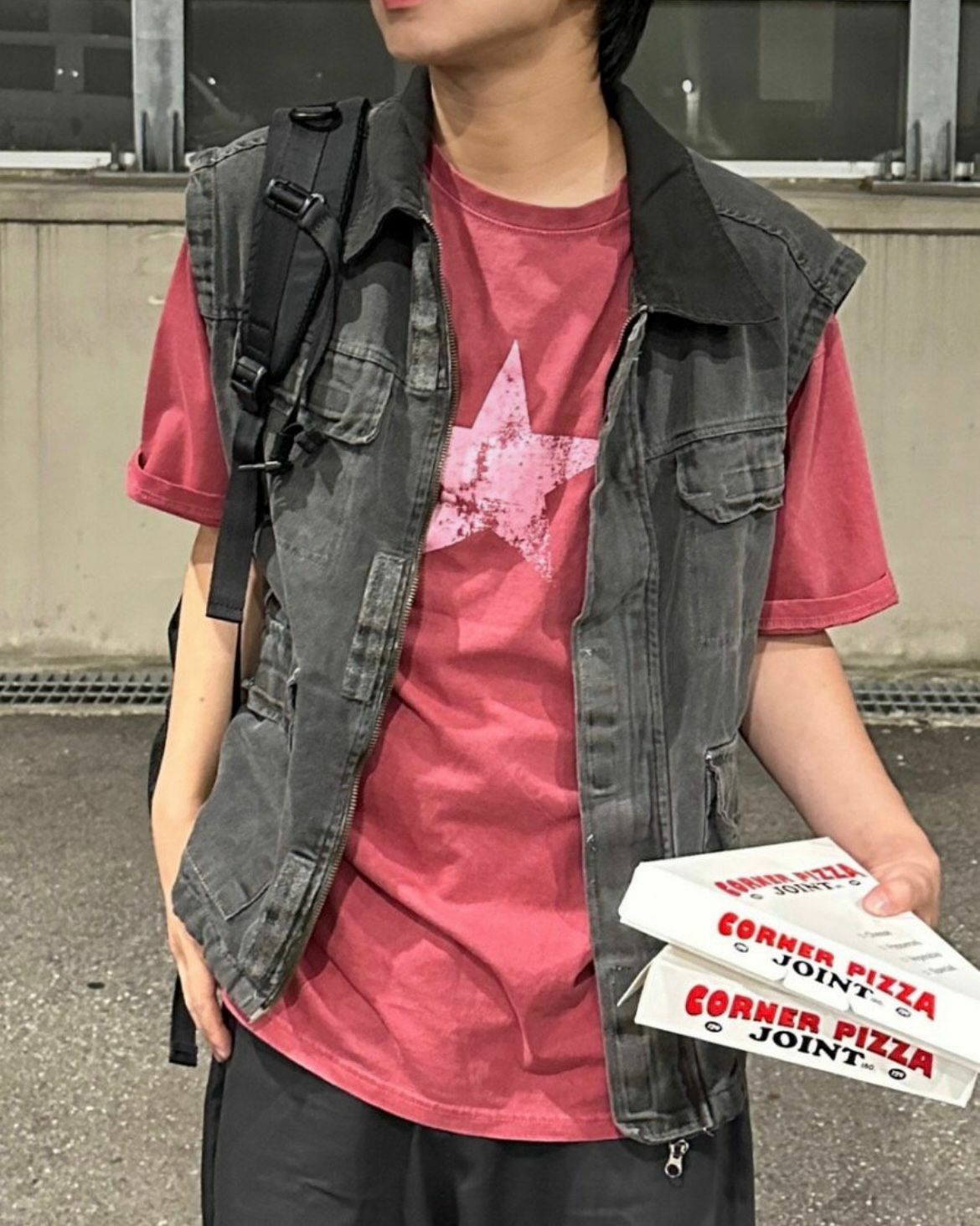 洗水反領拉鍊背心褸 EASY-026V