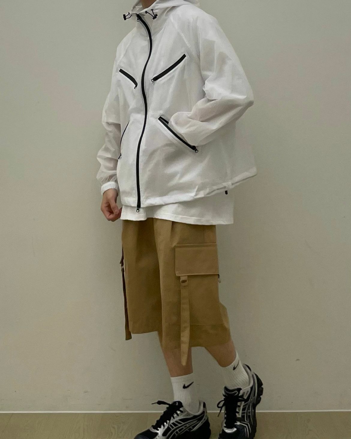 淨色連帽拉鍊外套 EASY-027JK