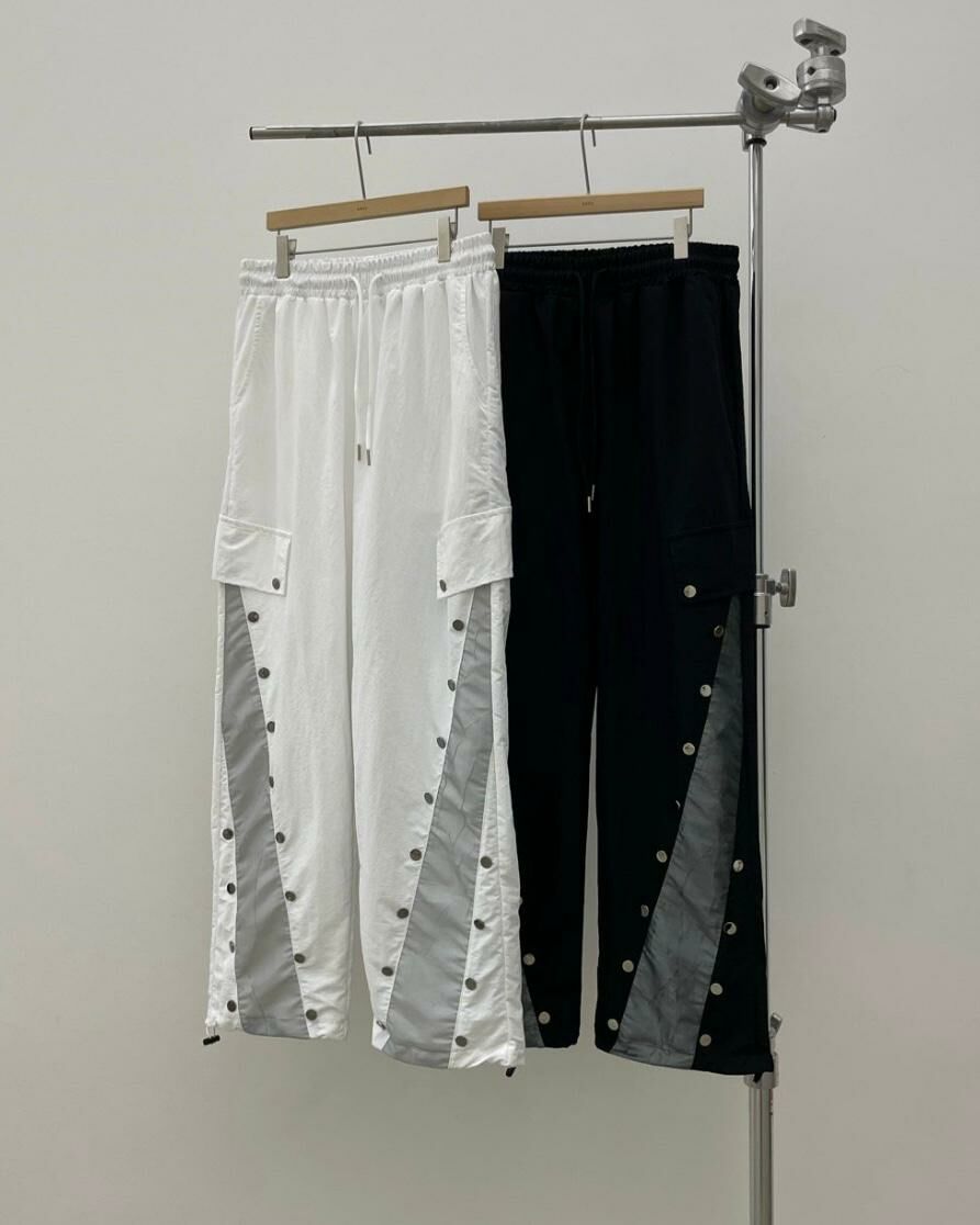 拼色可束腳鬆身褲 EASY-047P