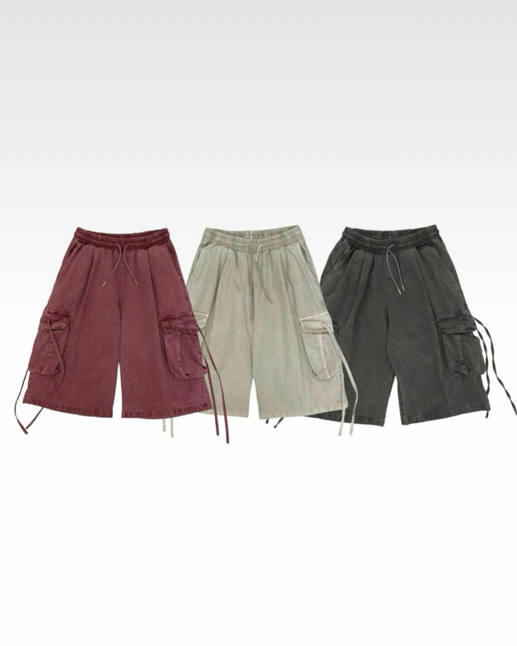 洗水淨色工裝短褲 EASY-029P