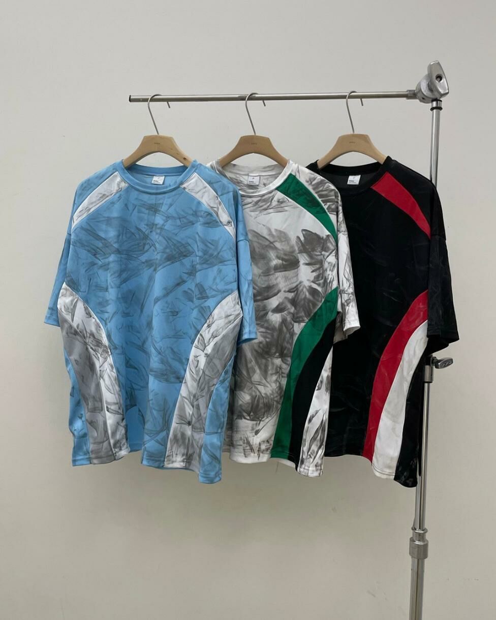 仿污拼色短袖Tee EASY-030T