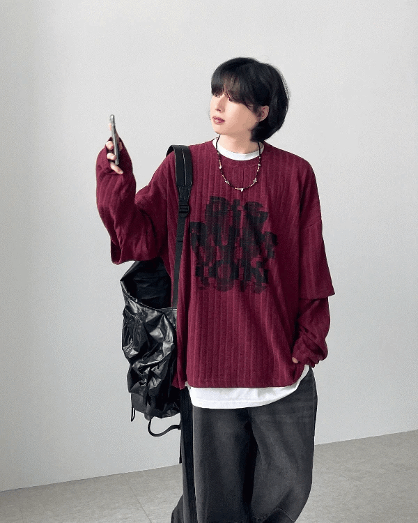 DIS分層長袖針織衫