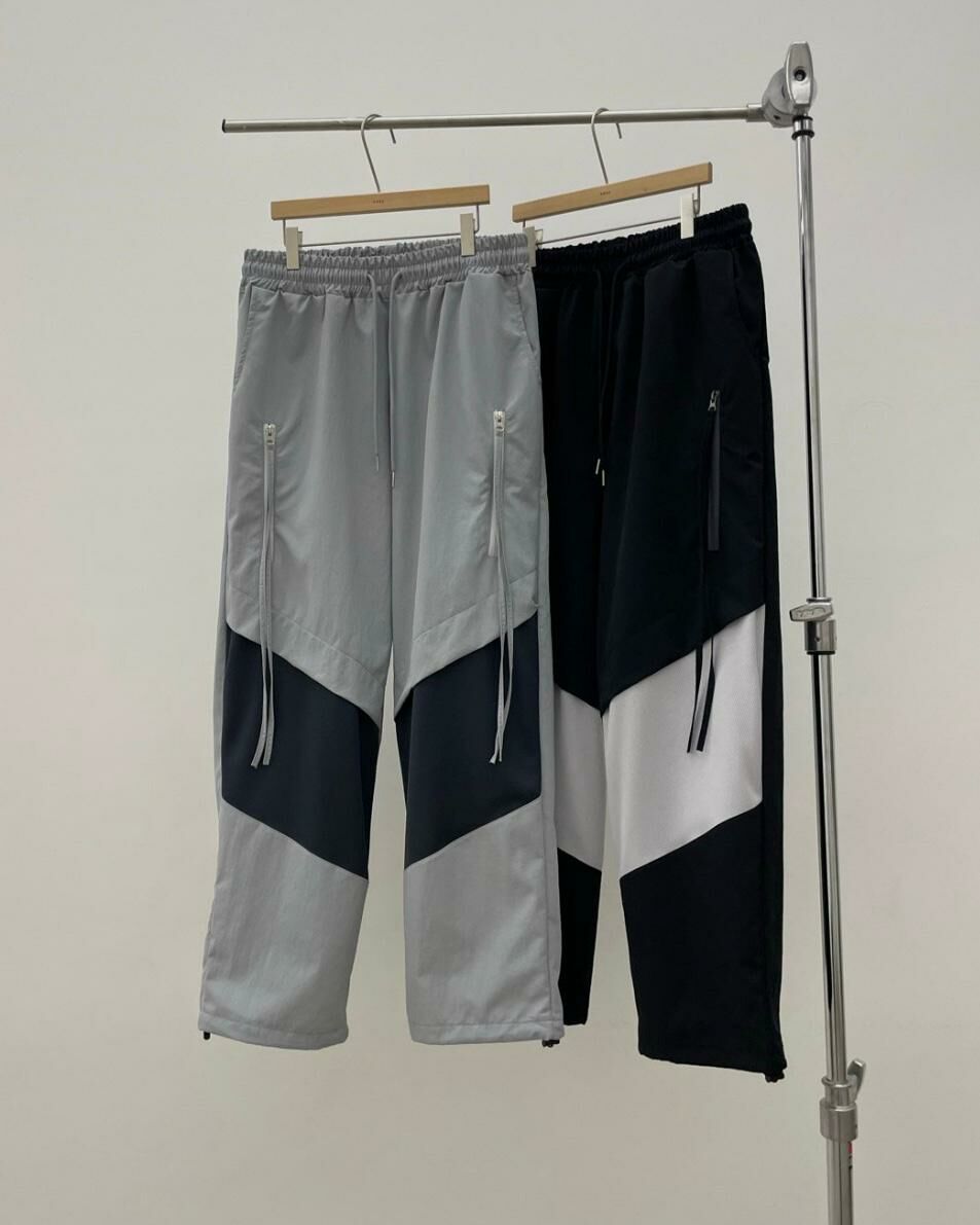 拼色可束腳鬆身褲 EASY-032P