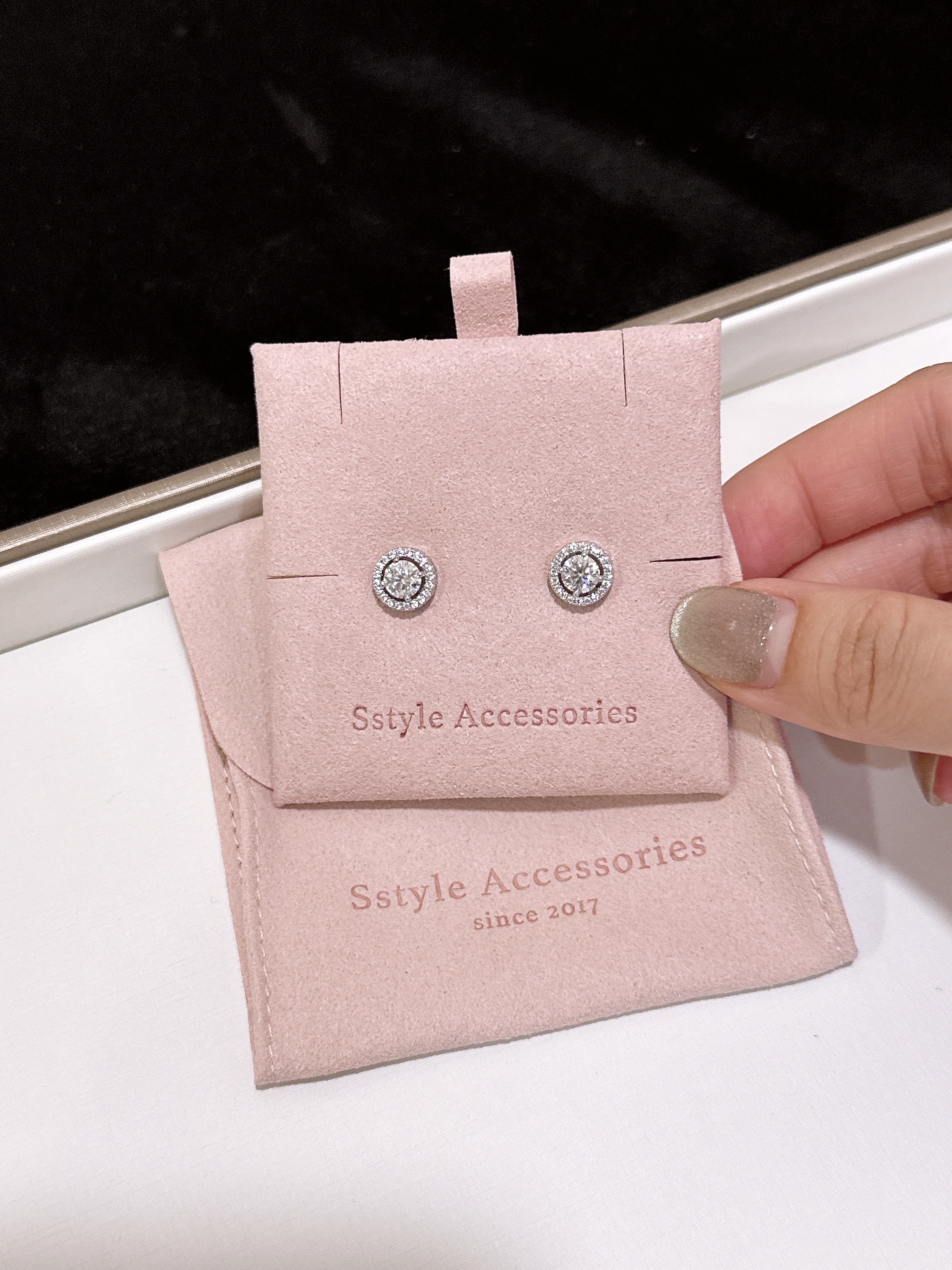 Bella moissanite earrings