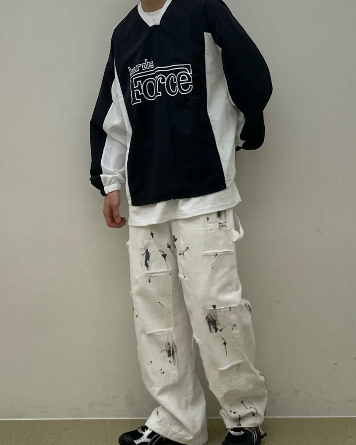 潑墨可束腳鬆身褲 EASY-036P