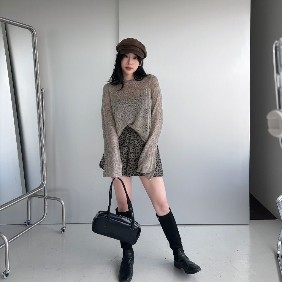 美式復古皮革+麂皮絨拼接長靴-2色  麂皮長靴 靴子(現貨)